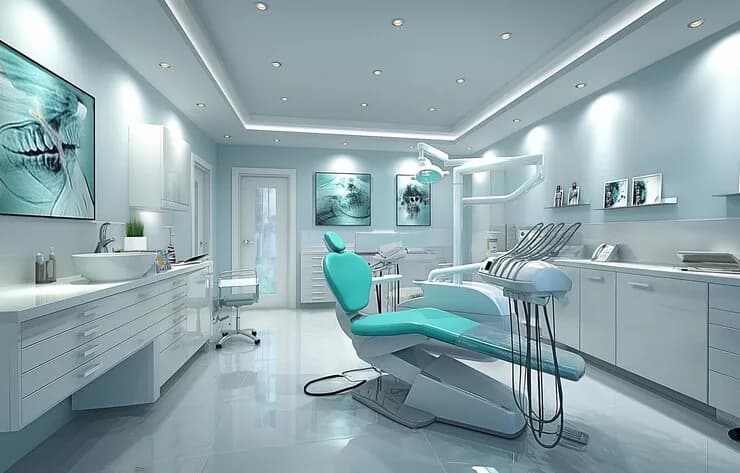 Modern dental clinic reception